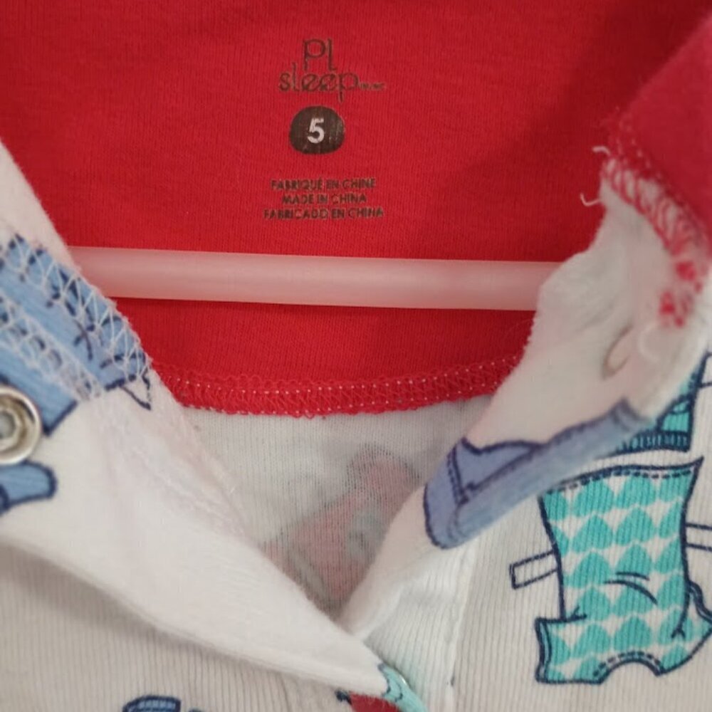 Petit Lem white one piece pajama size 5 - Picture 2 of 3